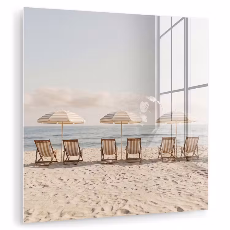 Strand - Stoelen - Parasol plexiglas 5mm klein -zzzproduct_nieuw