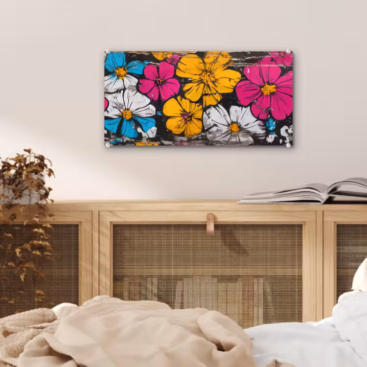 Street Art - Bloemen - Mix plexiglas 5mm klein -sfeer4