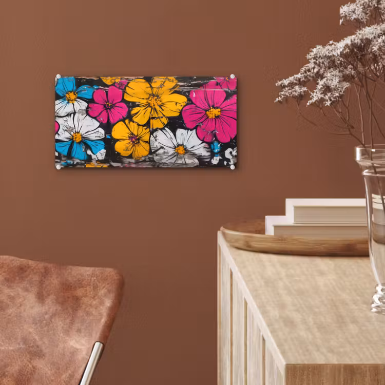 Street Art - Bloemen - Mix plexiglas 5mm klein -sfeer5