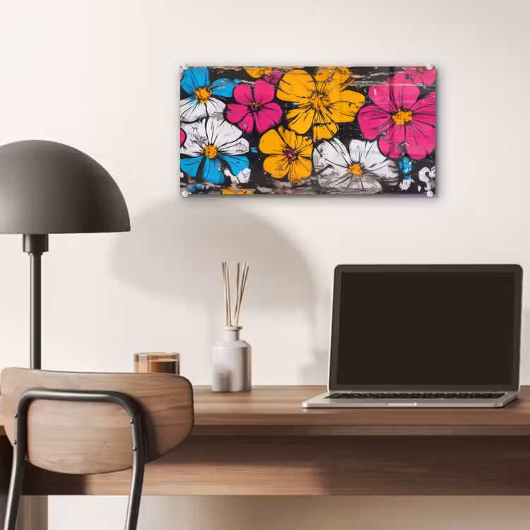 Street Art - Bloemen - Mix plexiglas 5mm klein -sfeer6