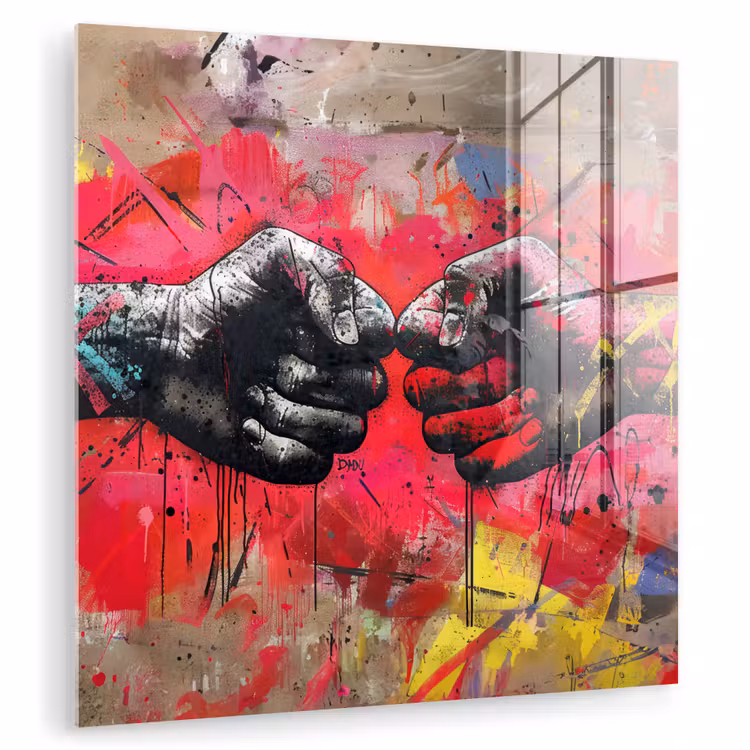 Street art - Handen - Graffiti - Kunst - Banksy plexiglas 5mm klein -zzzproduct_nieuw