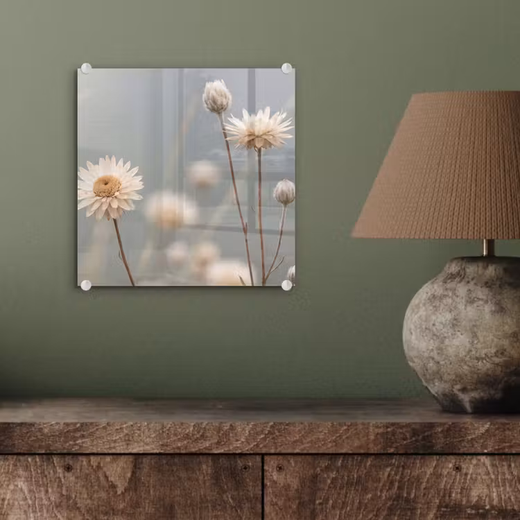 Strobloemen - Wit - Daglicht plexiglas 5mm klein -sfeer3