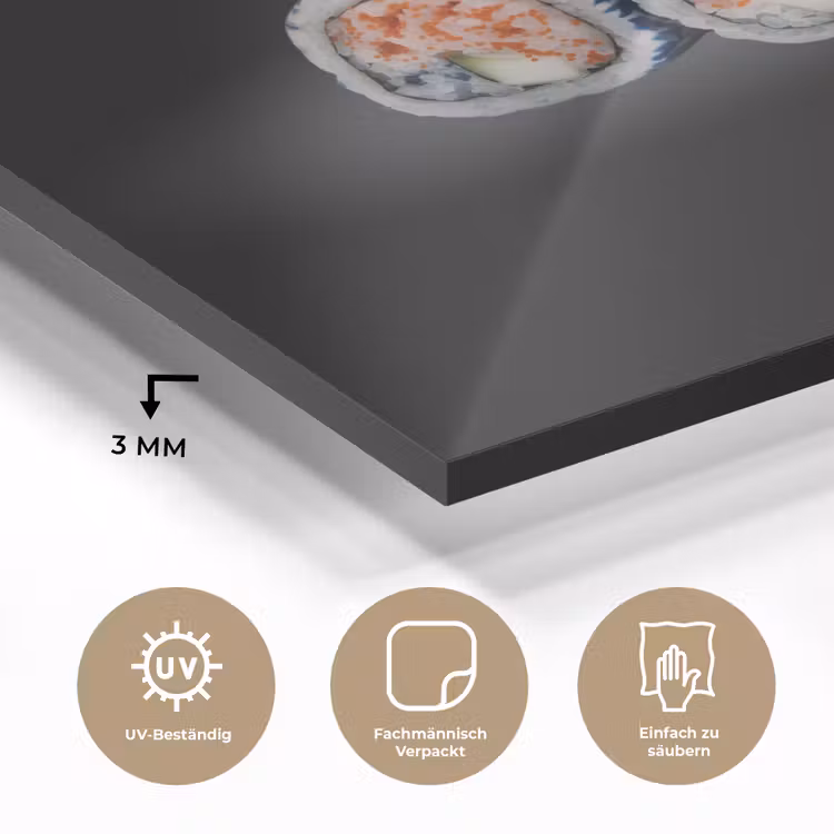 Sushi - Delfts blauw - Rijst - Vis - Elegant plexiglas 5mm klein -wsfeer2_DE