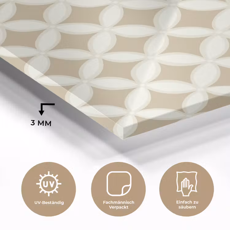 Symmetrisch - Motief - Beige plexiglas 5mm klein 11 -wsfeer2_DE