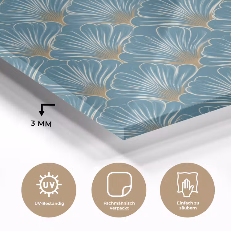 Symmetrisch - Patroon - Blauw plexiglas 5mm klein 11 -wsfeer2_DE