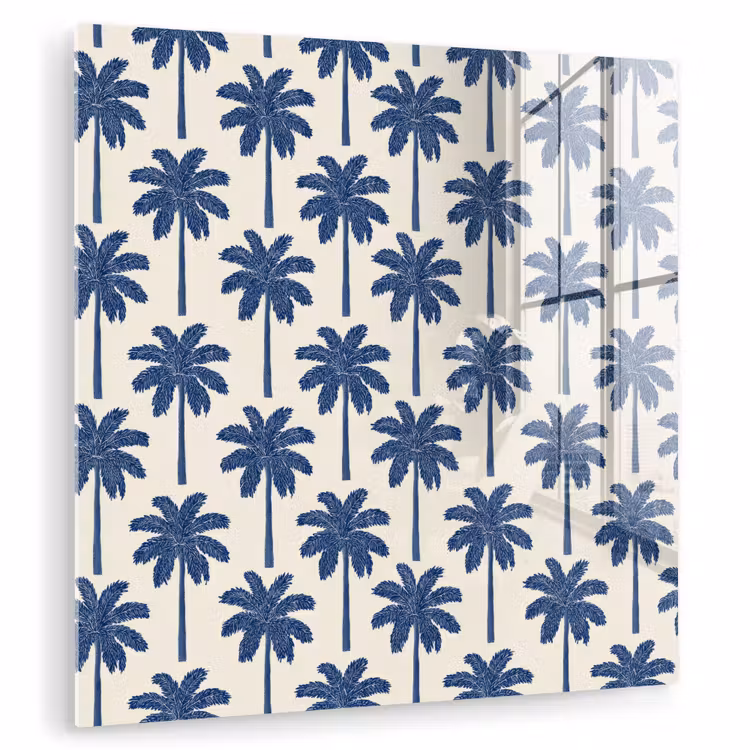 Symmetrisch - Palm - Blauw plexiglas 5mm klein 11 -zzzproduct_nieuw