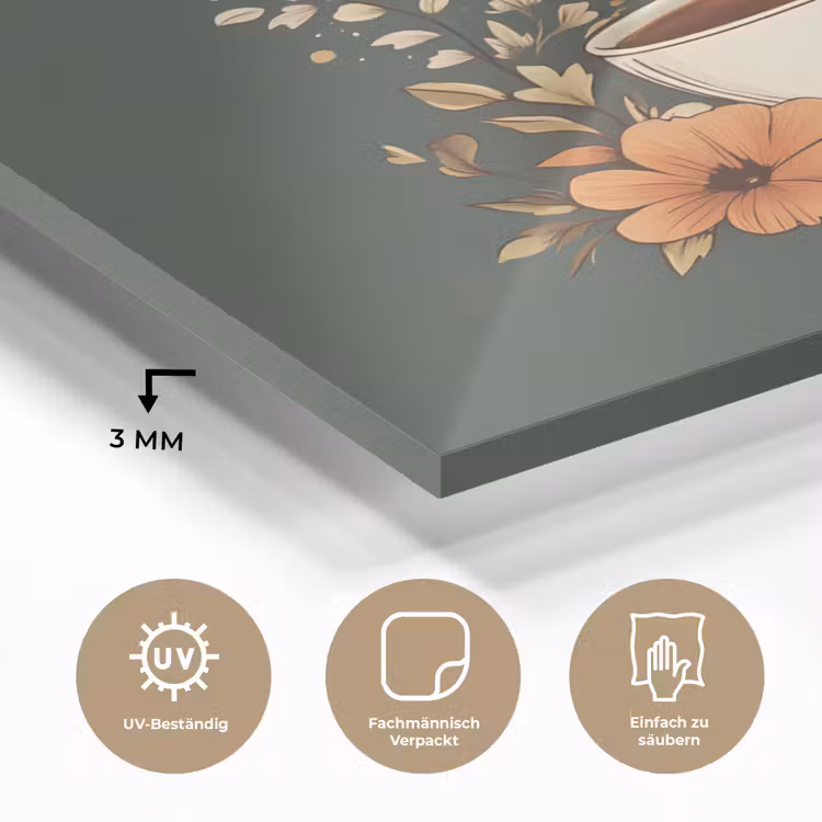 Kop - Bloemen - Groen - Koffie plexiglas 5mm klein -wsfeer2_DE