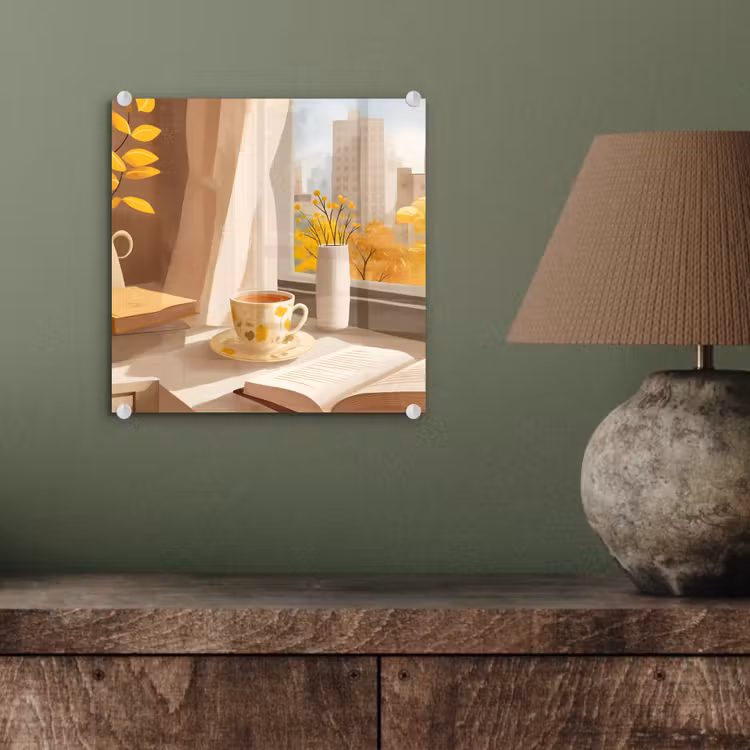 Thee - Boek - Thee - Herfst plexiglas 5mm klein -sfeer3