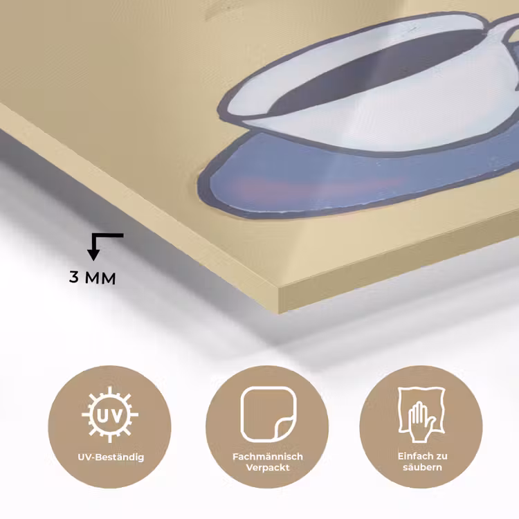 Theepot - Kopje - Beige - Illustratie plexiglas 5mm klein -wsfeer2_DE
