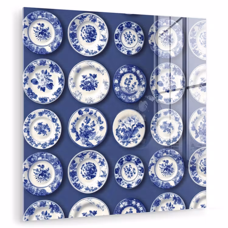 Borden - Floraal - Blauw plexiglas 5mm klein 11 -zzzproduct_nieuw