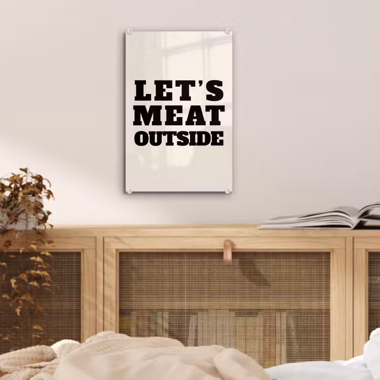 Tekst - Blokletters - Zwart - Vlees plexiglas 5mm klein -sfeer4