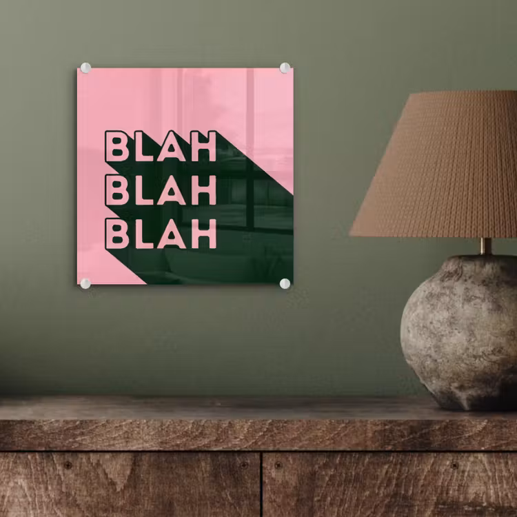 Tekst - Grafisch - Groen - Schaduw plexiglas 5mm klein -sfeer3