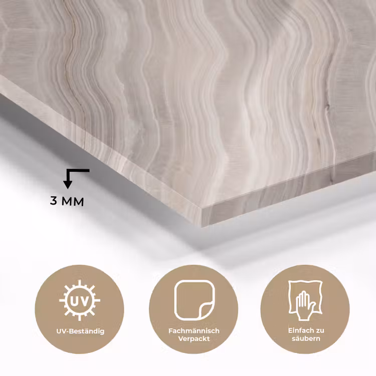Textuur - Golvend - Abstract - Modern - Beige plexiglas 5mm klein -wsfeer2_DE