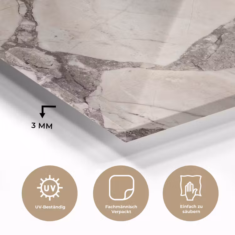 Textuur - Marmer - Abstract - Beige - Bruin plexiglas 5mm klein -wsfeer2_DE