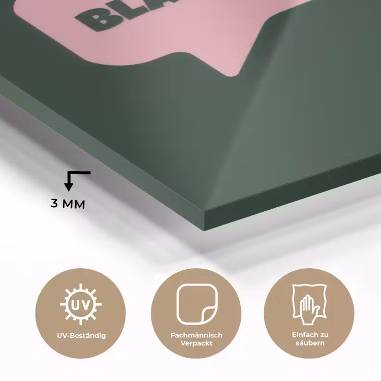 Tekstwolk - BLAH BLAH BLAH - Roze plexiglas 5mm klein -wsfeer2_DE
