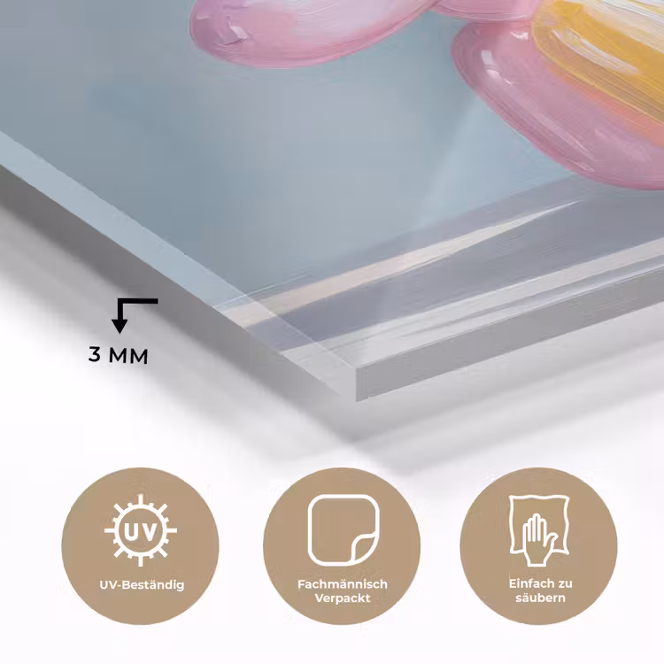 Dier - Ballon - Pasteltinten - Glanzend plexiglas 5mm klein -wsfeer2_DE