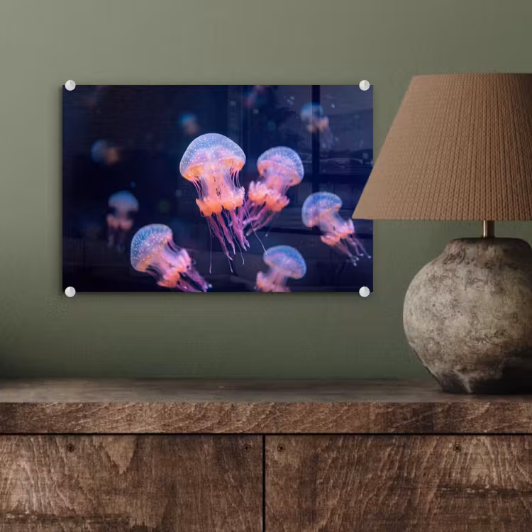 Dier - Onderwater - Natuur - Roze - Mysterieus plexiglas 5mm klein -wsfeer2_DE