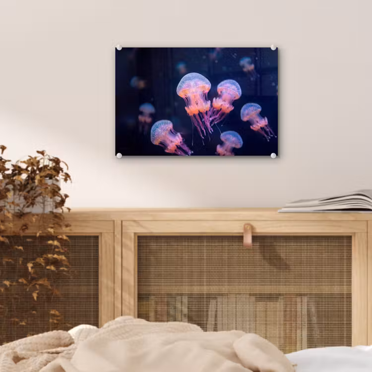 Dier - Onderwater - Natuur - Roze - Mysterieus plexiglas 5mm klein -sfeer3