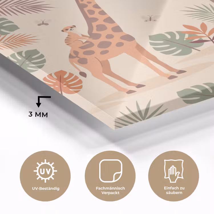 Dieren - Tropisch - Safari - Kleurrijk plexiglas 5mm klein -wsfeer2_DE