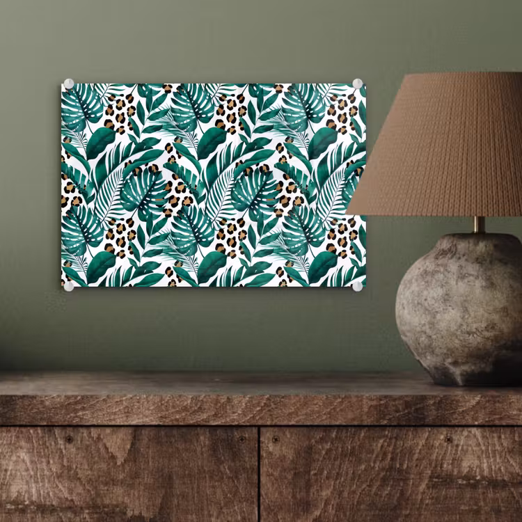 Dierenprint - Panter - Bladeren - Tropisch - Jungle plexiglas 5mm klein -sfeer3