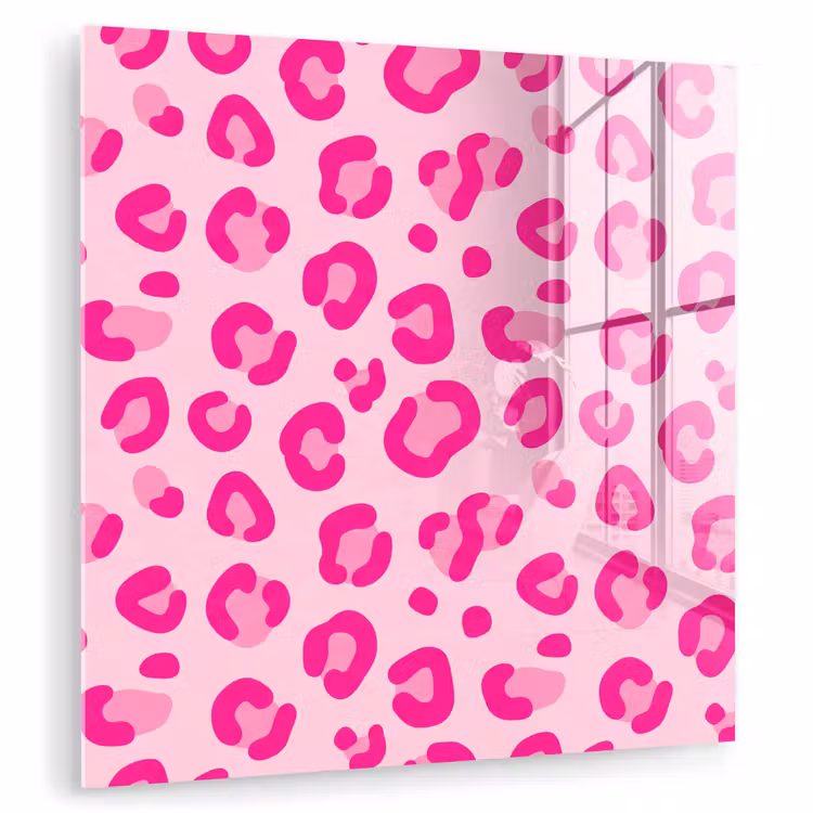 Dierenprint - Patroon - Abstract - Modern - Roze plexiglas 5mm klein -zzzproduct_nieuw