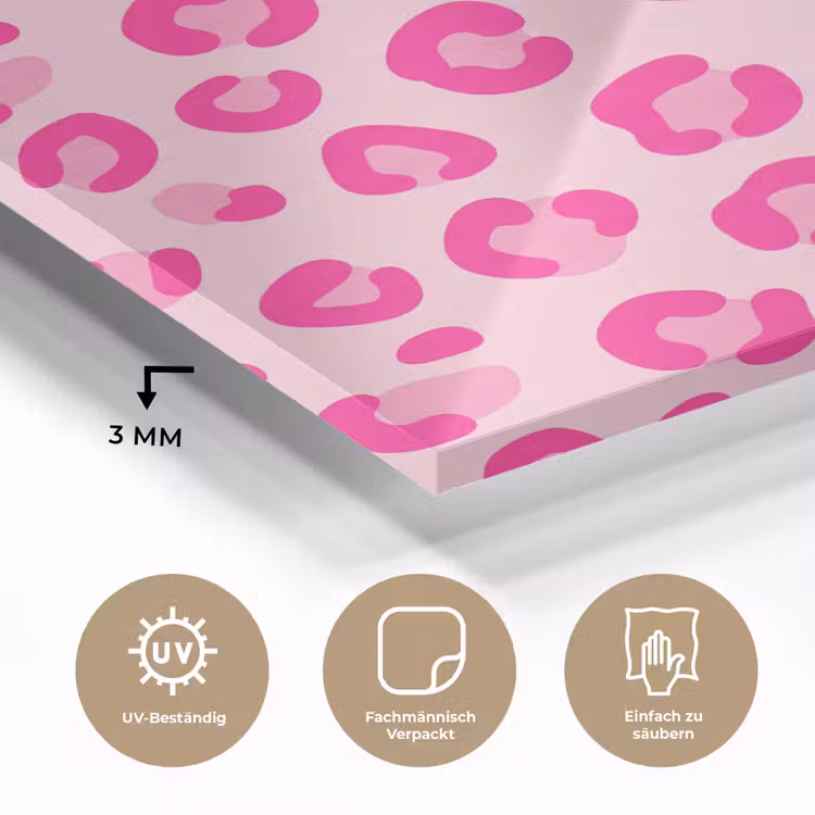 Dierenprint - Patroon - Abstract - Modern - Roze plexiglas 5mm klein -wsfeer2_DE