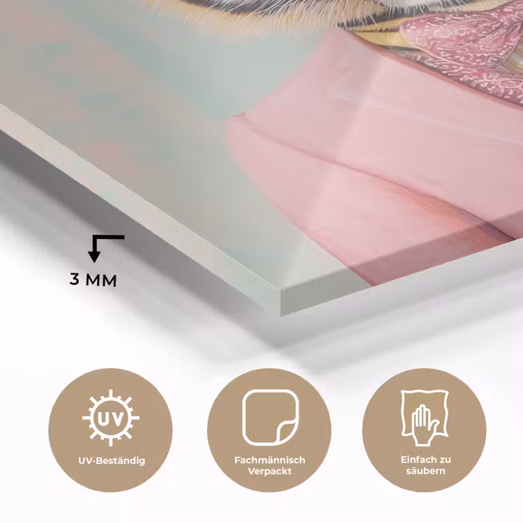 Tijger - Strik - Jasje - Roze plexiglas 5mm klein -wsfeer2_DE