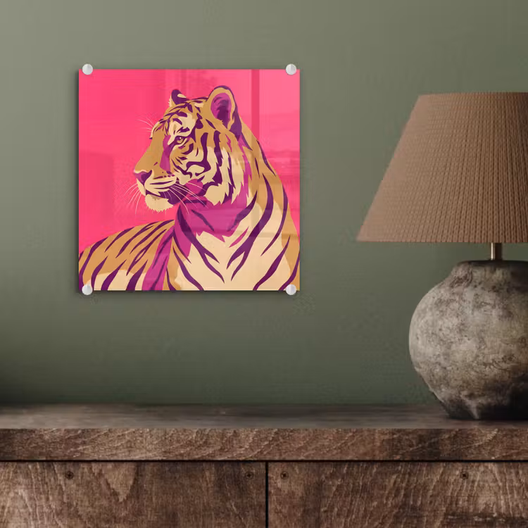 Tijger - Modern - Neon plexiglas 5mm klein -sfeer3