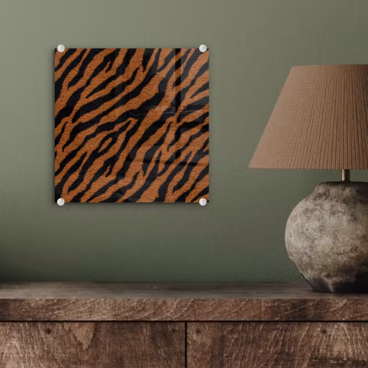 Tijger - Zwart - Vacht plexiglas 5mm klein 11 -sfeer3