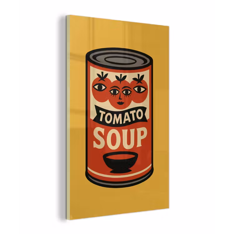 Tomatensoep - Gezichtje - Illustratie - Rood plexiglas 5mm klein -z3d