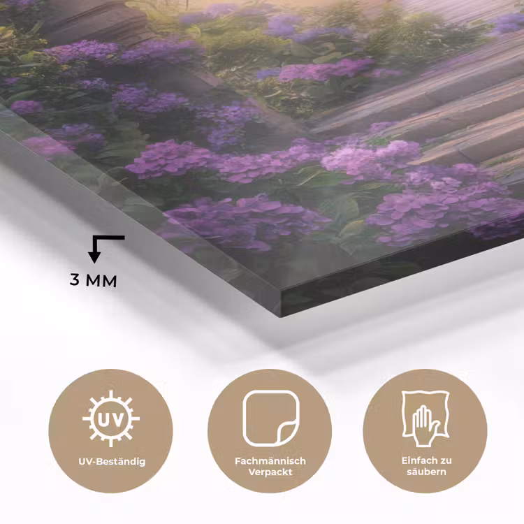 Poort - Paars - Bloemen plexiglas 5mm klein -wsfeer2_DE