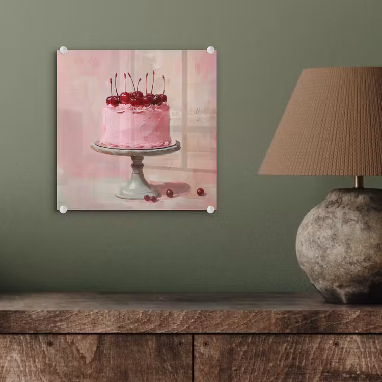 Taart - Pink - Cherry plexiglas 5mm klein -sfeer3