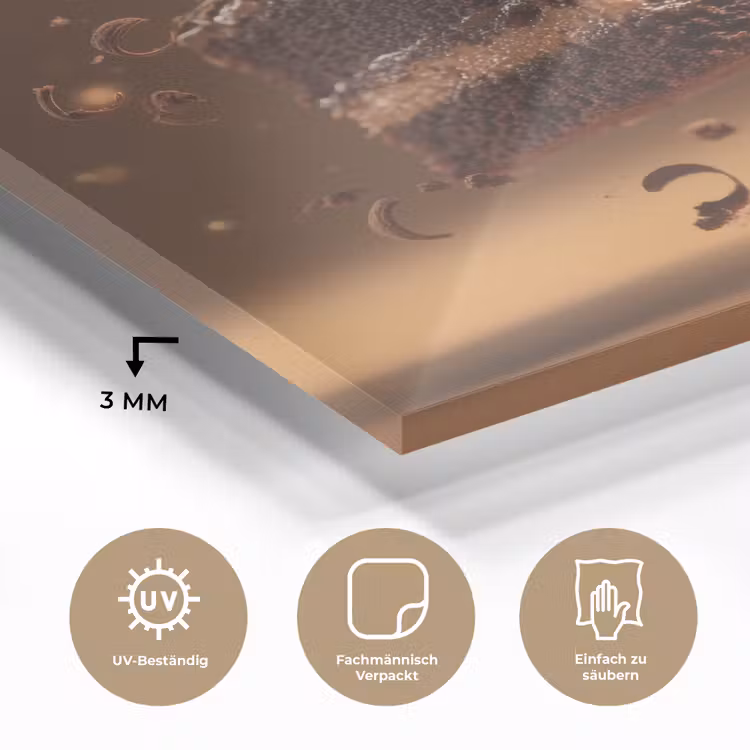 Taart - Chocolade - Eten - Brownie plexiglas 5mm klein -wsfeer2_DE