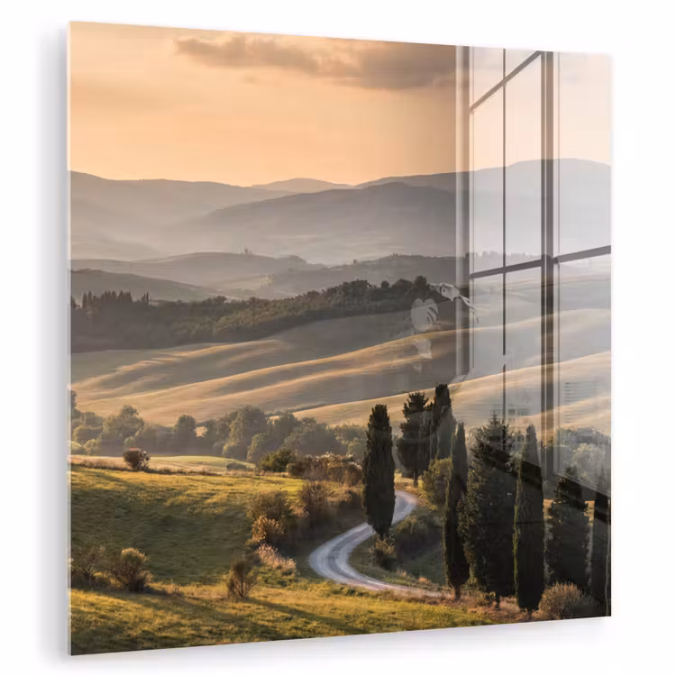 Toscaans - Landschap - Heuvels plexiglas 5mm klein -zzzproduct_nieuw