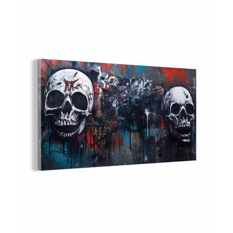 Schedels - Graffiti - Abstract plexiglas 5mm klein -z3d