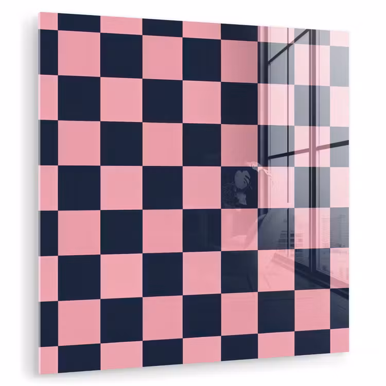 Traditioneel - Patroon - Blauw - Roze plexiglas 5mm klein 11 -zzzproduct_nieuw