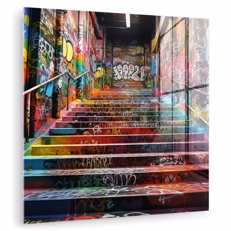 Trap - Graffiti - Kleuren - Kunst plexiglas 5mm klein -zzzproduct_nieuw