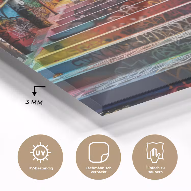 Trap - Graffiti - Kleuren - Kunst plexiglas 5mm klein -wsfeer2_DE