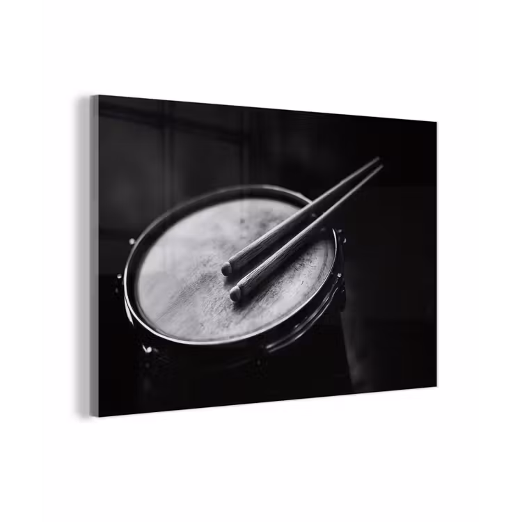 Trommel - Close-up - Drumstokken - Zwart plexiglas 5mm klein -zzzproduct_nieuw