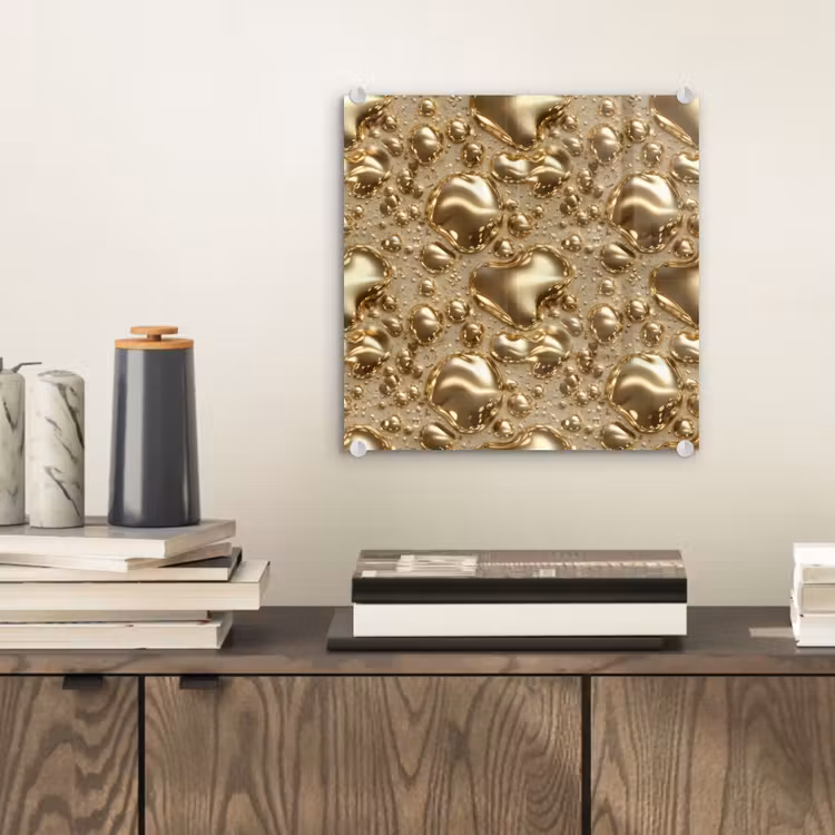 Druppels - Organisch - Goud plexiglas 5mm klein 11 -sfeer1
