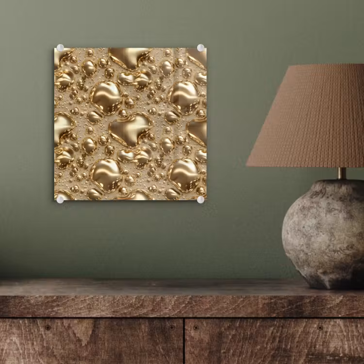 Druppels - Organisch - Goud plexiglas 5mm klein 11 -sfeer3
