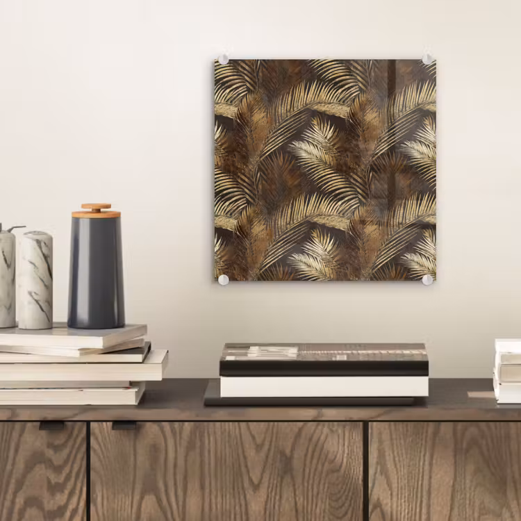 Tropisch - Bladeren - Goud plexiglas 5mm klein 11 -sfeer1