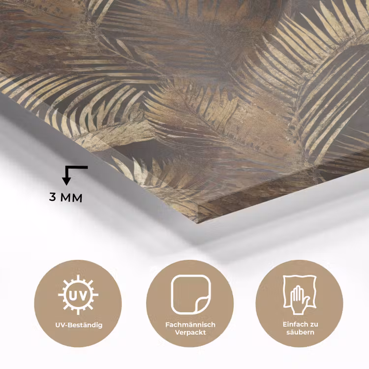 Tropisch - Bladeren - Goud plexiglas 5mm klein 11 -wsfeer2_DE