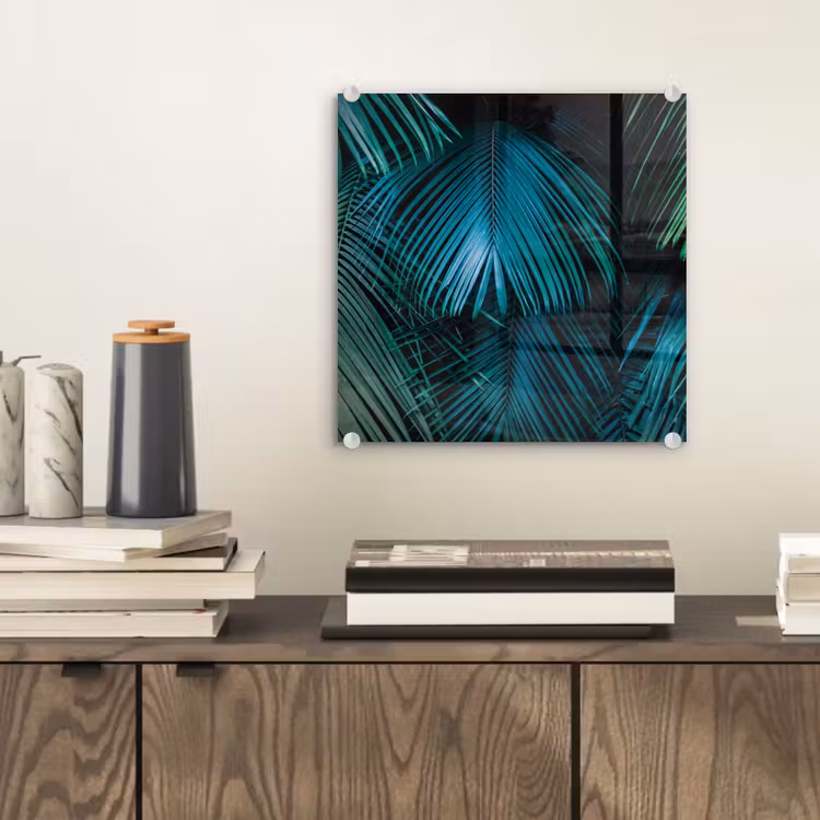 Inductie beschermer - Inductie afdekplaat - Tropical - Jungle - Bladeren - Groen plexiglas 5mm klein -sfeer1
