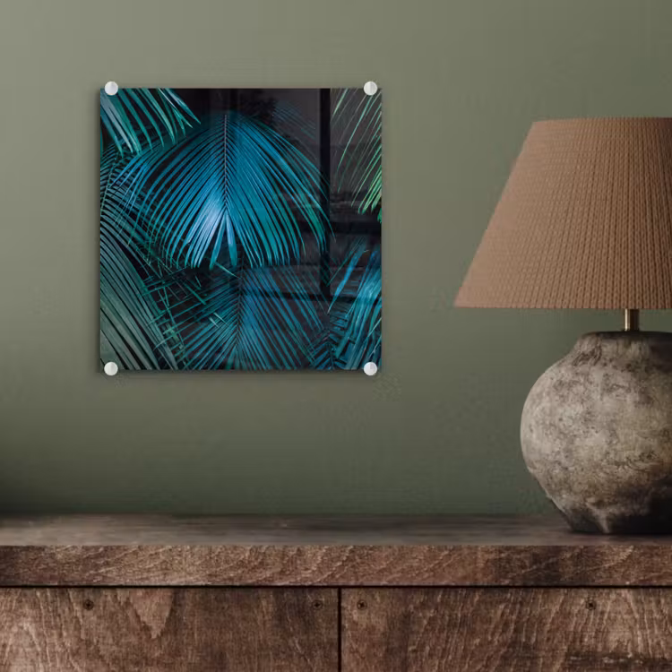 Inductie beschermer - Inductie afdekplaat - Tropical - Jungle - Bladeren - Groen plexiglas 5mm klein -sfeer3