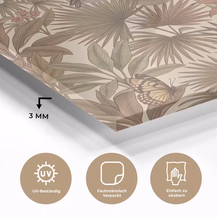 Tropisch - Vogels - Beige plexiglas 5mm klein -wsfeer2_DE