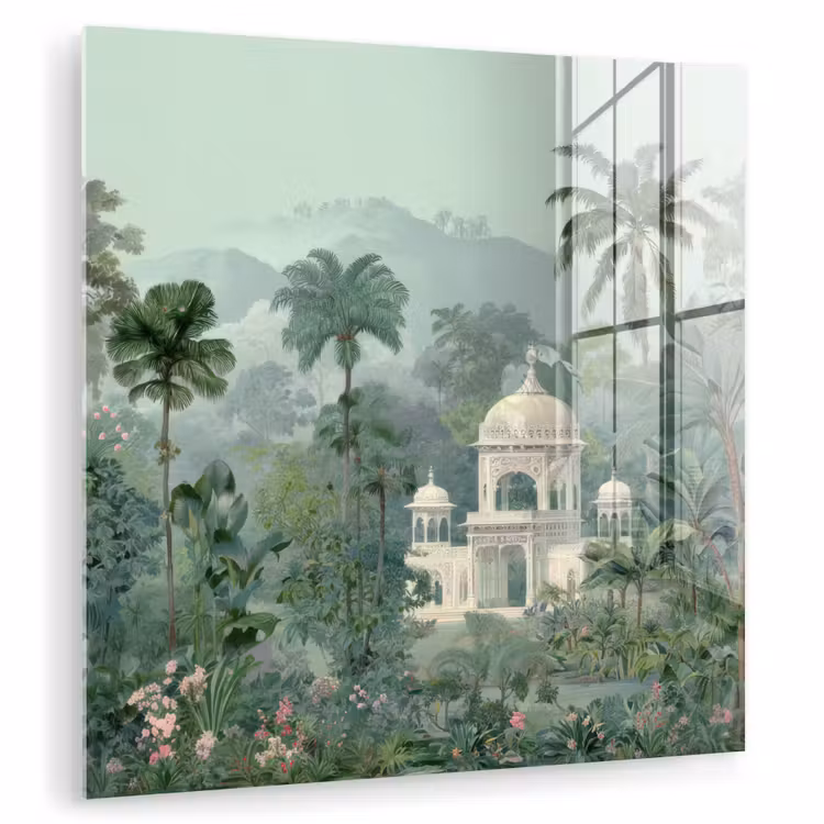 Tropische tuin - Koepelgebouw - Bloemen plexiglas 5mm klein -zzzproduct_nieuw