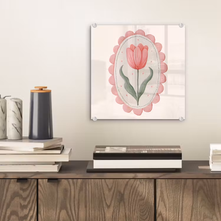 Tulp - Lijst - Ovaal - Illustratie plexiglas 5mm klein -sfeer1
