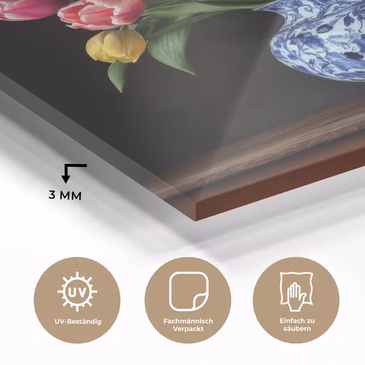 Tulpen - Kleuren - Hout - Vaas plexiglas 5mm klein -wsfeer2_DE
