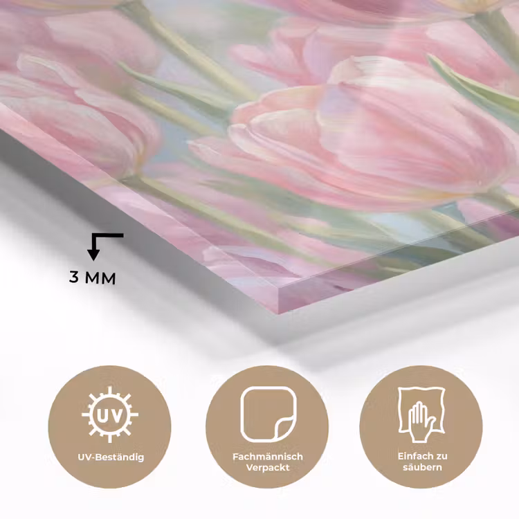 Tulpen - Veld - Lente - Roze plexiglas 5mm klein -wsfeer2_DE